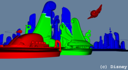 Adaptively subdivided production scene